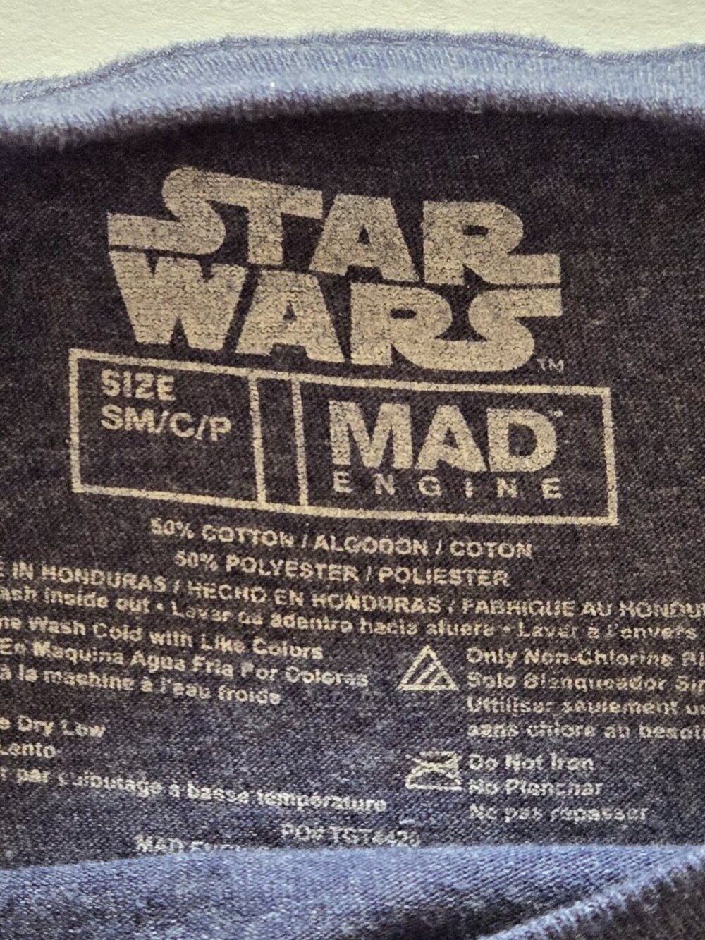 The Mandalorian Star Wars Bluish Gray Men's T-shirt Sz S - Picture 5 of 5